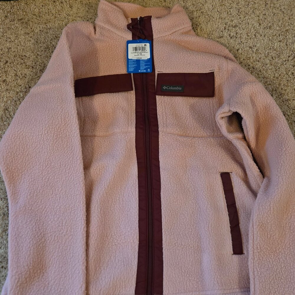 NEW Columbia Women's Juniper Peak™ Full Zip Fleece Pink - Large